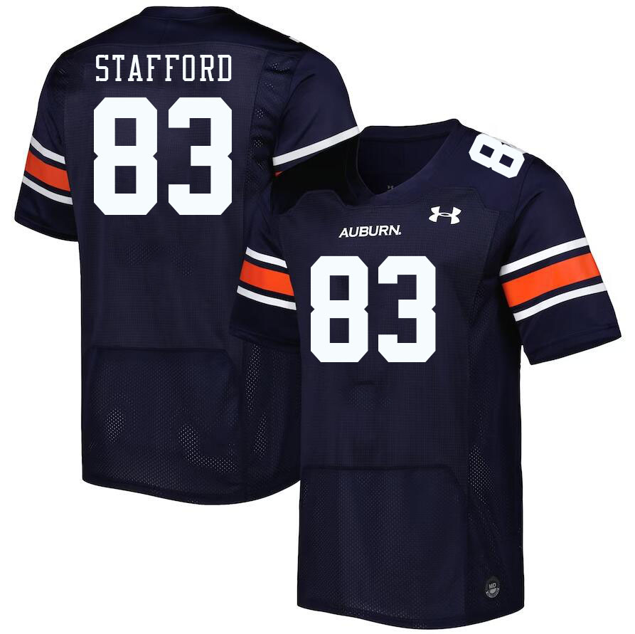 Men #83 Colby Stafford Auburn Tigers College Football Jerseys Stitched-Navy - Click Image to Close